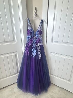 Jovani Purples and Blues Evening Dress